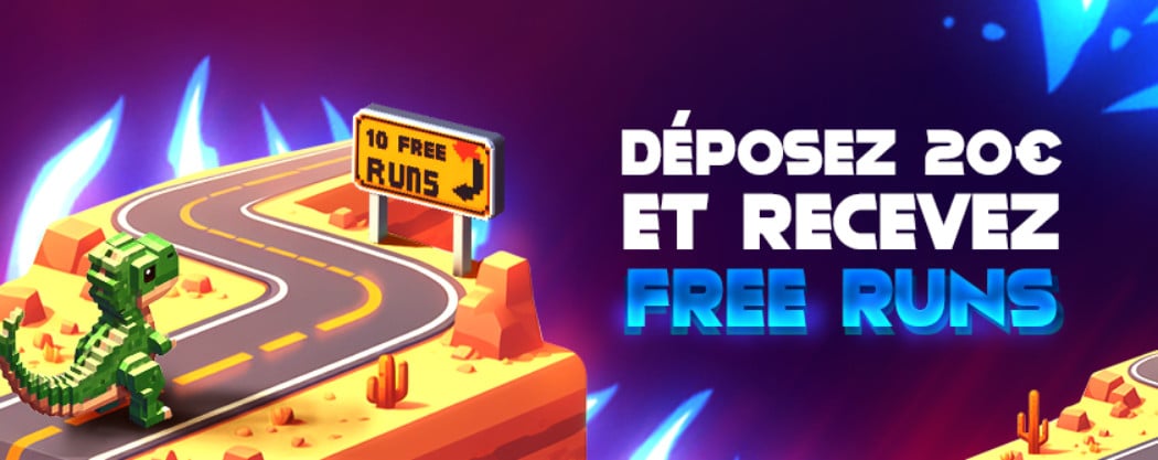 Dino avec 10 courses gratuites